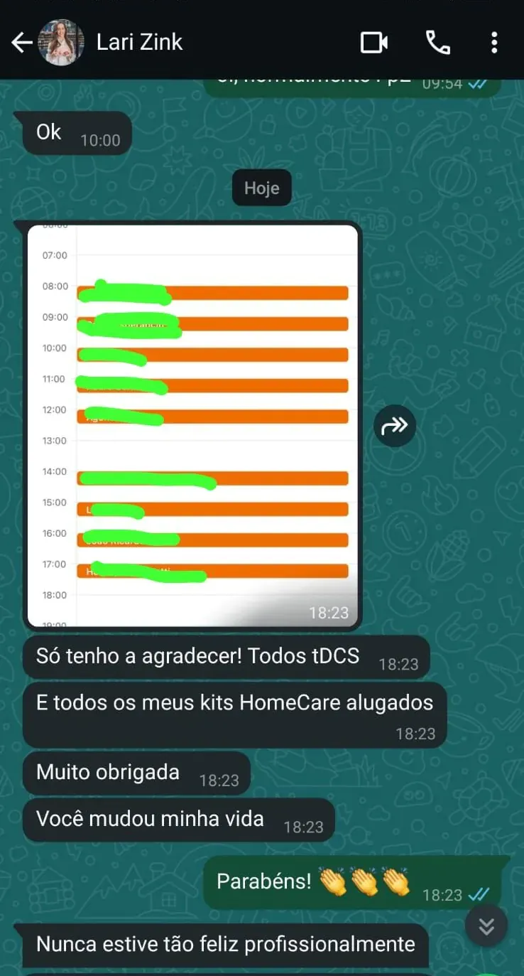 Testimonio original: participante agradece al profesor